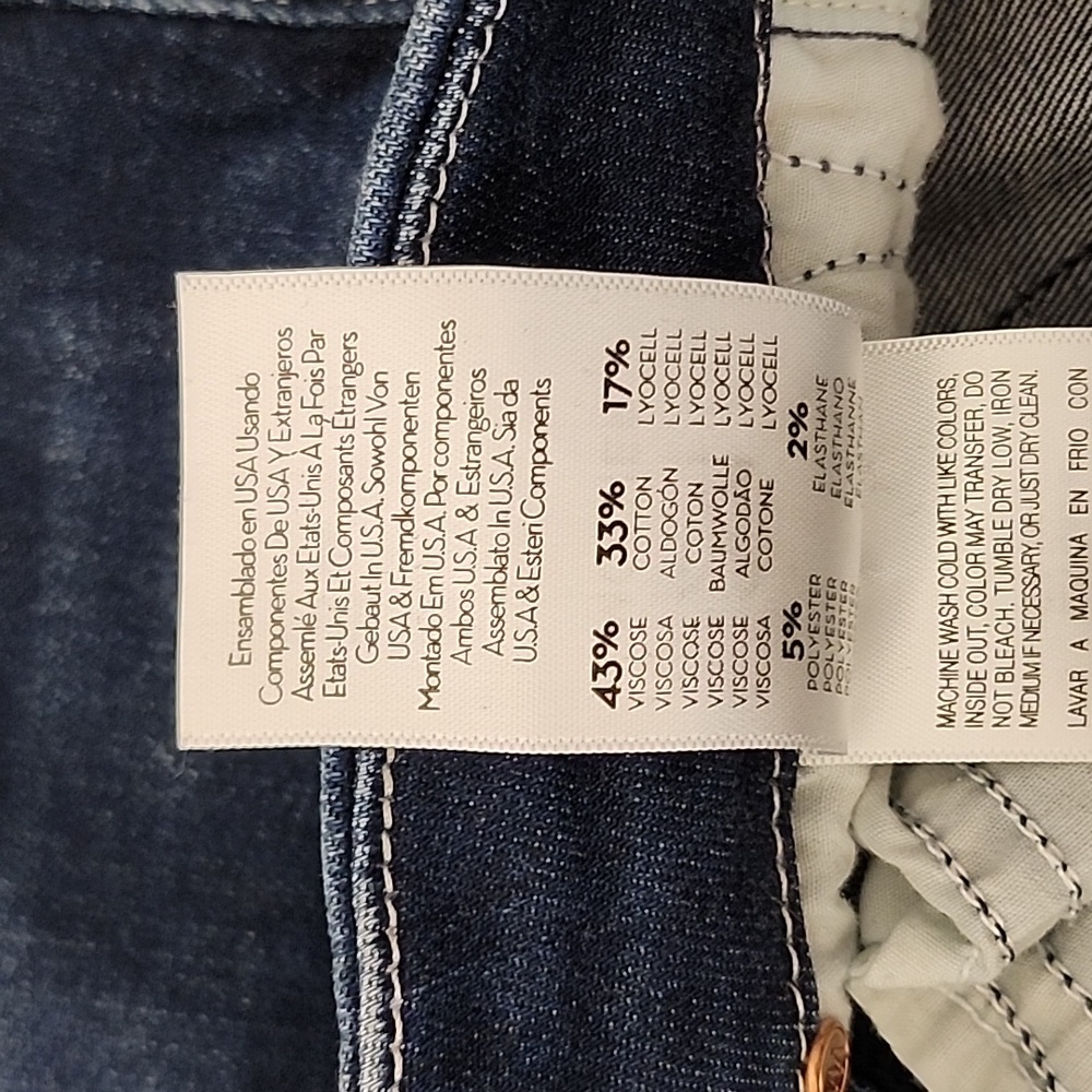 Mother Waisted Looker Ankle Fray Tongue in Chic Meduim Wash Blue Sz 24 - Picture 16 of 16